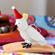 Christmas Ornament | Felt Australian Cockatoo